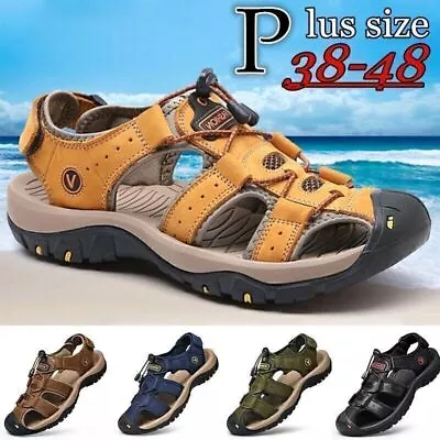 Buy Fashion Men's Sandals Slip On Flats Summer Beach Slippers Big Size Footwear New • 22.26£