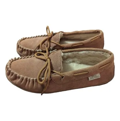 Buy Great Northwest Slippers Womens 9 Mens 7.5 Leather Suede Shearling Moccasin  • 21.72£