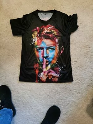 Buy David Bowie Shush T Shirt  Black  • 7£