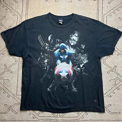 Buy 2012 Mad Engine Marvel Captain America X Men Avengers Spider-Man T Shirt XXL • 24.99£