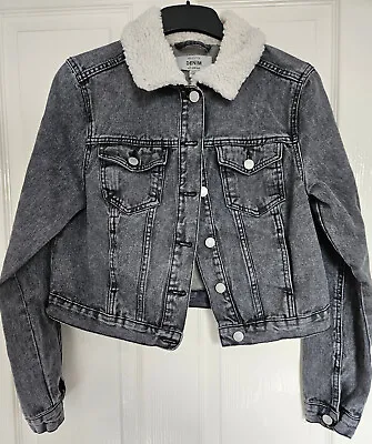 Buy New Look Womens Grey Denim Jacket - UK Size 12 • 12.99£