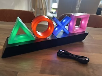 Buy PlayStation Symbols - LED Light Up Sign Inc. Micro USB Cable Genuine Ps Merch • 5.58£