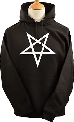 Buy Inverted Pentagram Unisex Hoodie Hoody Satanic Occult Wicca Satan Gothic • 36.50£