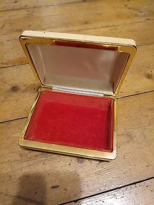 Buy Vintage Empty Hard Shell Hinged Case Jewellery Box Trinkets  • 12.50£