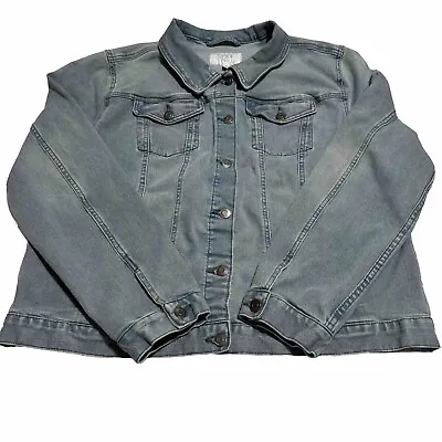 Buy Time And Tru Denim Jacket Women’s XL (16-18) Light Medium Blue Jeans • 17.25£