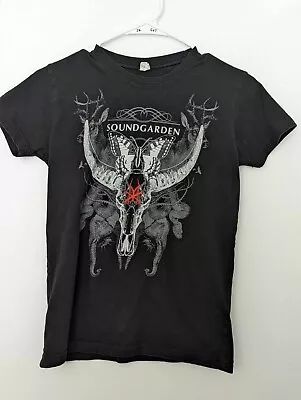 Buy Soundgarden King Animal T-Shirt Women's Small Black Skull Antlers Grunge Rock  • 28.42£
