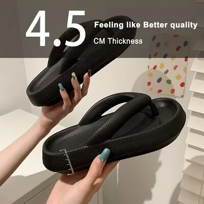 Buy Non-Slip Flip Flops Slippers Sandals Women Bathroom Ultra Soft Cloud Thick Shoes • 8.07£