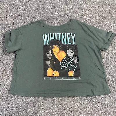 Buy Whitney Houston Womens T-shirt M Green Cropped • 18.90£