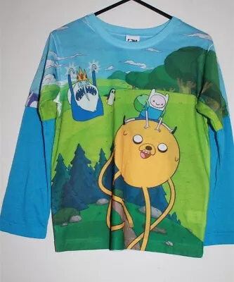 Buy Adventure Time Characters All Over Print Long Sleeve T-Shirt Kids Size 8 BNWT • 10.54£