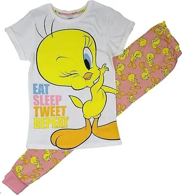 Buy Ladies Womens Character Pyjamas Size 20-22 Tweety Pie - Eat Sleep Repeat • 15.99£