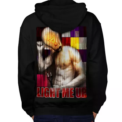 Buy Wellcoda Light Up Stylish Fashion Mens Hoodie, Male Design On The Jumpers Back • 25.99£