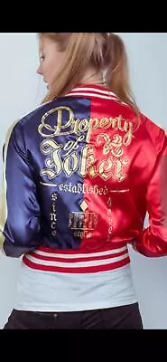 Buy Ladies Harley Suicide Squad Halloween Cosplay Party Satin Bomber Jacket • 21.99£