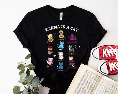 Buy Personalized T-Shirt For Mens T-shirt For Women Kids, Karma Is A Cat (eras Tour) • 5.99£