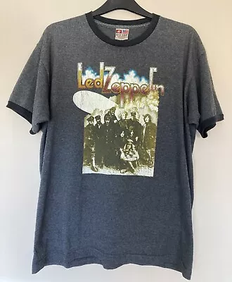 Buy LED ZEPPELIN Vintage Bay Side USA Heavy Weight Band Grey Tee T-Shirt Adult XL • 24.99£