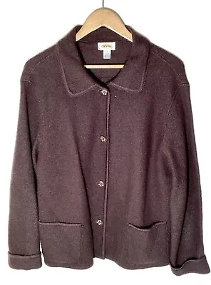 Buy Talbots Vintage 90s Lightweight Wool Pea Coat Size L Button Up Jacket Pockets • 23.57£