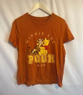 Buy Winnie The Pooh Disney Orange T-Shirt Size Medium 12/14 • 3£