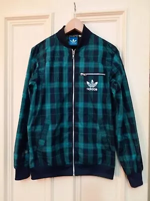 Buy RARE Adidas X Rebel Soles  Green Check Lightweight Bomber Jacket Size Small • 25£