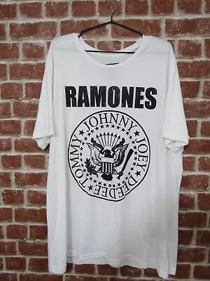 Buy Ramones T-Shirt Presidential Seal Band Official White Cotton XXL New • 12.99£