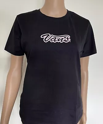 Buy Vintage New VANS T-Shirt BLACK PINK Womens LADIES Skate SKATEBOARD Size L Large • 19.99£