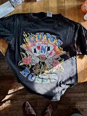 Buy Vintage Guns And Roses T-shirt 1991 • 331.27£