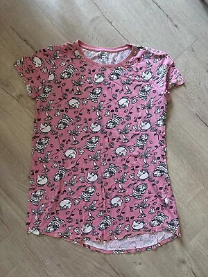Buy Primark Ladies Disney Beauty And The Beast Pink Tshirt Size 10/12 • 5£
