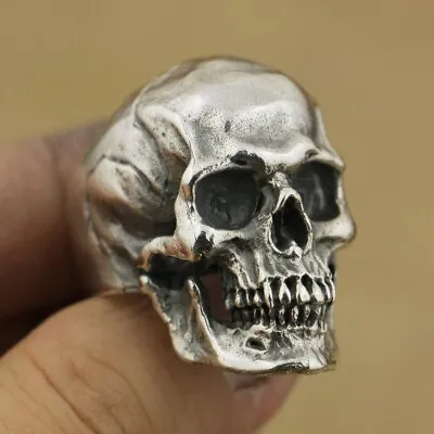 Buy 925 Sterling Silver Skull Rings Mens Boys Biker Gothic Ring Punk Jewellery TA50B • 95.99£