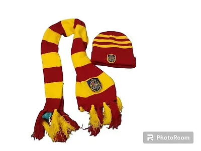 Buy Vintage Harry Potter Scarf And Beanie Hogwarts Maroon And Gold • 15.42£
