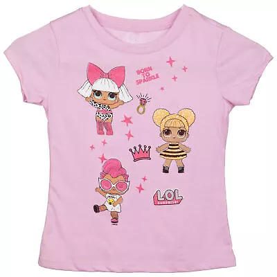 Buy LOL Surprise Dolls Born To Sparkle Youth T-Shirt Pink • 15.16£