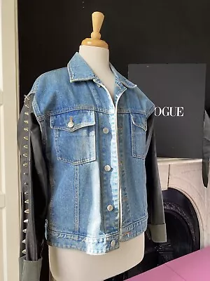 Buy Ragged Priest Jean Jacket Leather Spikes Size 10 12 • 35£