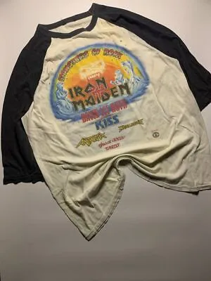 Buy MONSTER OF ROCK 1988 Shirt Vintage Merch Iron Maiden David Lee Anthrax • 114.06£