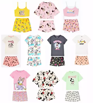 Buy Ladies Pyjamas MICKEY & FRIENDS 6-24 Nightwear Cami Vest T-Shirt Shorts Primark • 16.95£