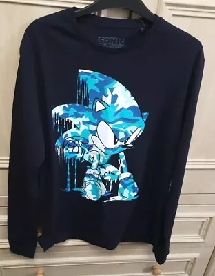 Buy Next Sonic The Hedgehog Navy Blue Long Sleeve T Shirt 100% Cotton  Age 15 RRP£18 • 9.99£