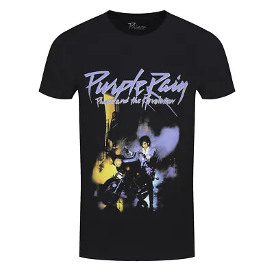 Buy Prince T-Shirt Purple Rain Album Band Official Black New • 14.95£