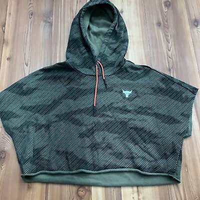 Buy Under Armour Camouflage Hoodie The Rock Bull Cropped Sleeveless Hoodie Adult M • 22.80£