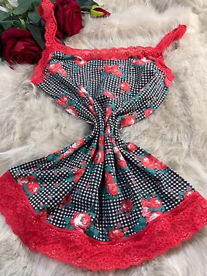 Buy Nice Red Roses Camisole Sleepwear Nightwear Size L • 30.24£