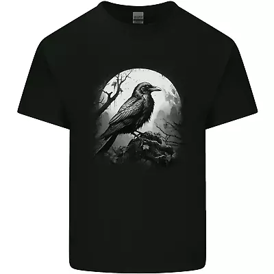 Buy A Moonlit Raven Vikings Fantasy Mythology Crow Mens Cotton T-Shirt Tee Top • 8.75£