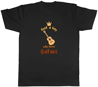 Buy Boy Who Loves Guitars Mens T-Shirt Music Instrument Rock Band Unisex Tee Gift • 8.99£