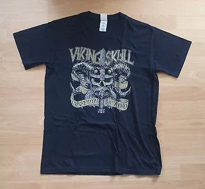 Buy Viking Skull T-Shirt 'Cursed By The Sword' Size Medium (73) • 9.99£