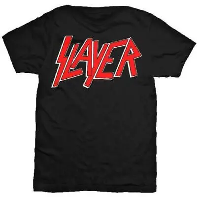 Buy Official Slayer T Shirt Classic Logo Black Classic Rock Metal Band Tee New • 16.28£