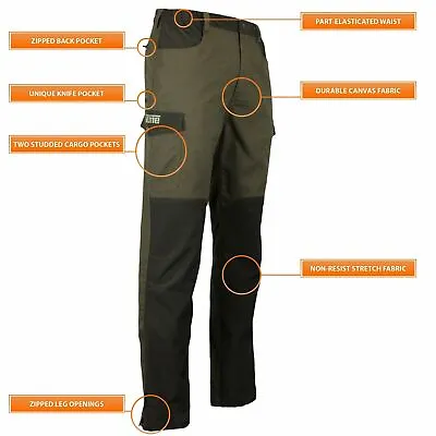 Buy Game Men's Forrester Breathable Water Repellent Hunting Hiking Trousers  • 30.95£