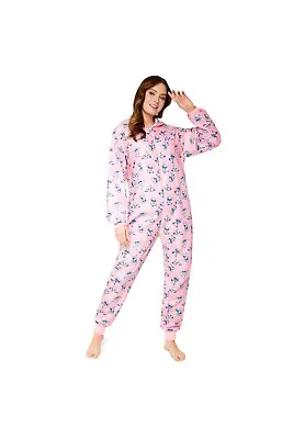 Buy Disney Adult Unisex Stitch Coral Fleece All In One Pyjama Long Sleeved • 25.49£