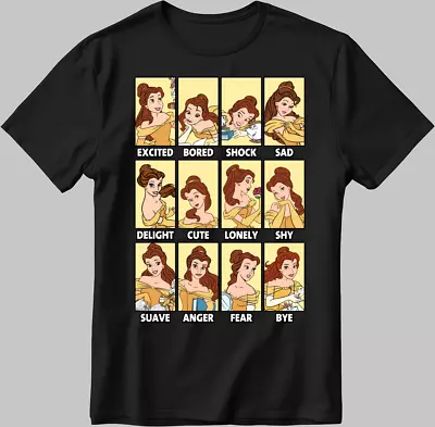 Buy Disney Princes Moods Short Sleeve W/B Men / Women T Shirt C538 • 11£