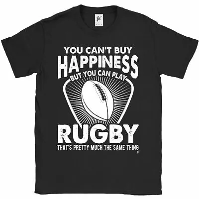 Buy You Can't Buy Happiness You Can Play Rugby Same Thing Mens T-Shirt • 7.99£