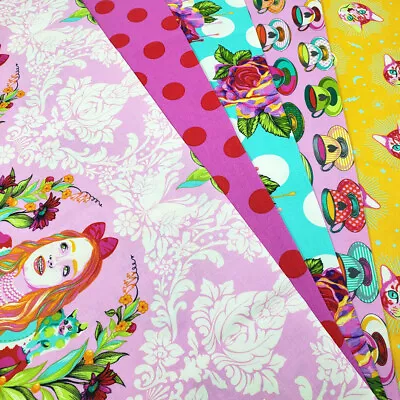 Buy Fat Quarter Bundle - Tula Pink Curiouser & Curiouser Alice In Wonderland Fabric • 22£