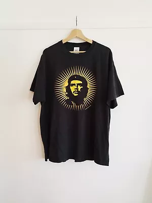Buy Che Guevara Yellow Sunburst T-shirt - Black Delta Magnum Weight XL • 30£