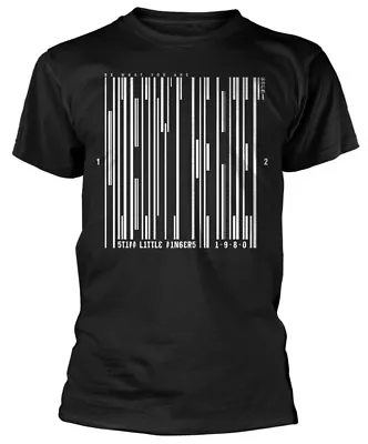 Buy Stiff Little Fingers Barcode Black T-Shirt OFFICIAL • 12.99£