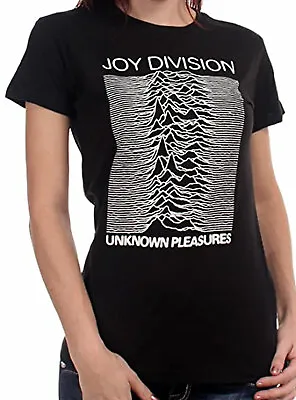 Buy Official Joy Division Unknown Pleasures Ladies Black T Shirt Joy Division Tee • 18.95£