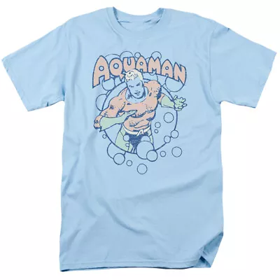 Buy Aquaman Retro Bubbles DC Comics Licensed Adult T-Shirt • 17.04£