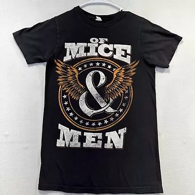 Buy Of Mice & Men Band T-Shirt Small Womens Hardcore Metal Black Long Fit Screamo • 17.89£