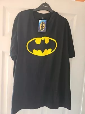 Buy DC Comics Batman Classic Logo Men's Black T-Shirt Size L Large • 12£